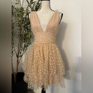 Majorelle Dora Mini Dress in Blush Nude